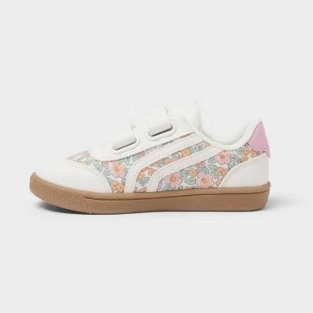 Toddler Girl Dakota Floral Sneakers by Cat & Jack White Size 9 New With Tags